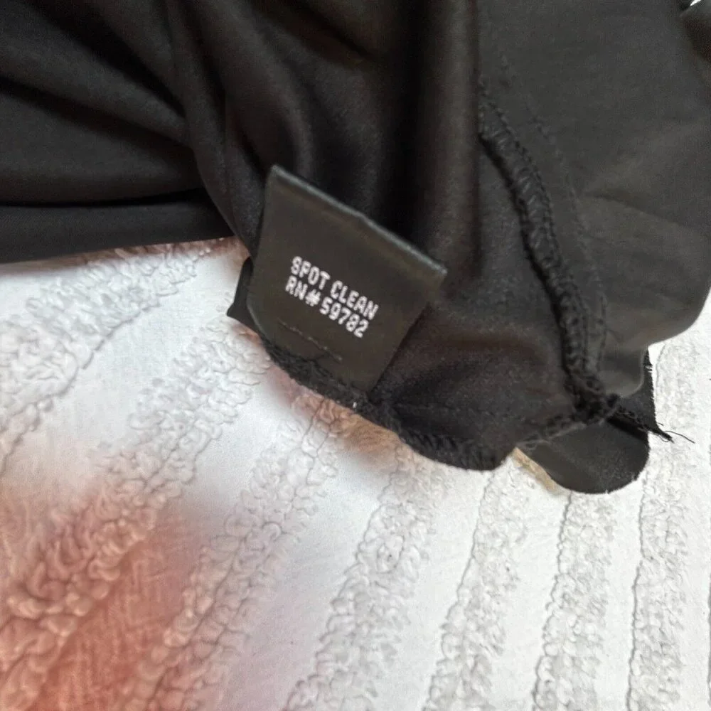 Adrianna Papell Women's Embroidered Midi A-Line Dress Size 6 Tie Waist Black - Picture 4 of 9